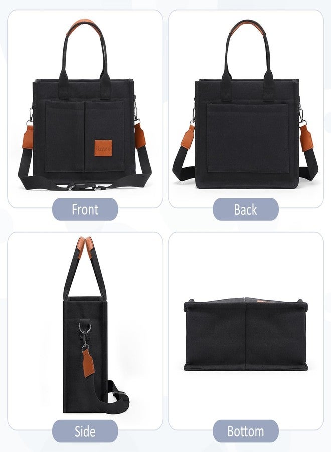 كون حقيبة تسوق كبيرة من قماش الكانفاس للنساء، حقيبة كتف هوبو بسحاب، حقيبة متعددة الجيوب، حقيبة كروسبودي بحزام قابل للفصل، حقائب يد عملية ومناسبة للمكتب والجامعة والسفر (بيج) - Image 3